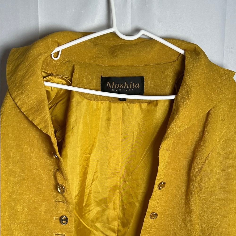 Moshita Couture Women's Golden Yellow Blazer